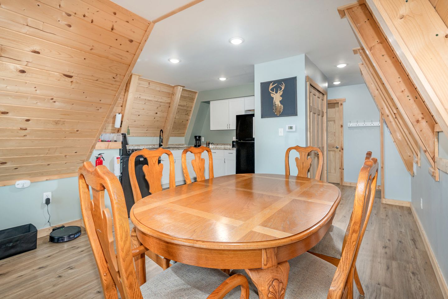 Lofted A-Frame Cabin with Direct Lake Access and Equipped Deck in Michigan