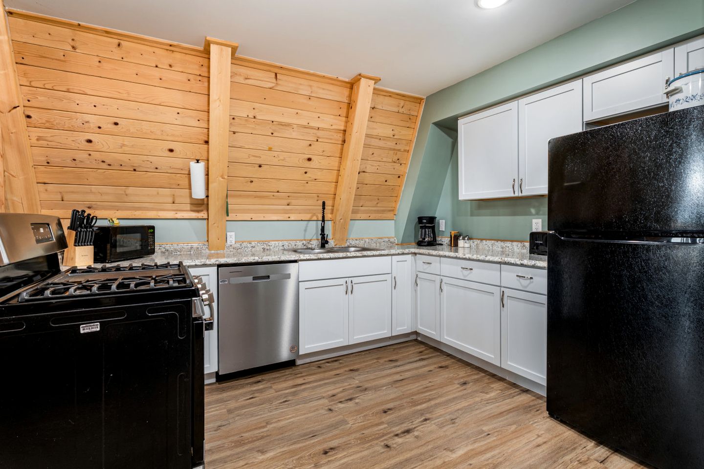 Lofted A-Frame Cabin with Direct Lake Access and Equipped Deck in Michigan