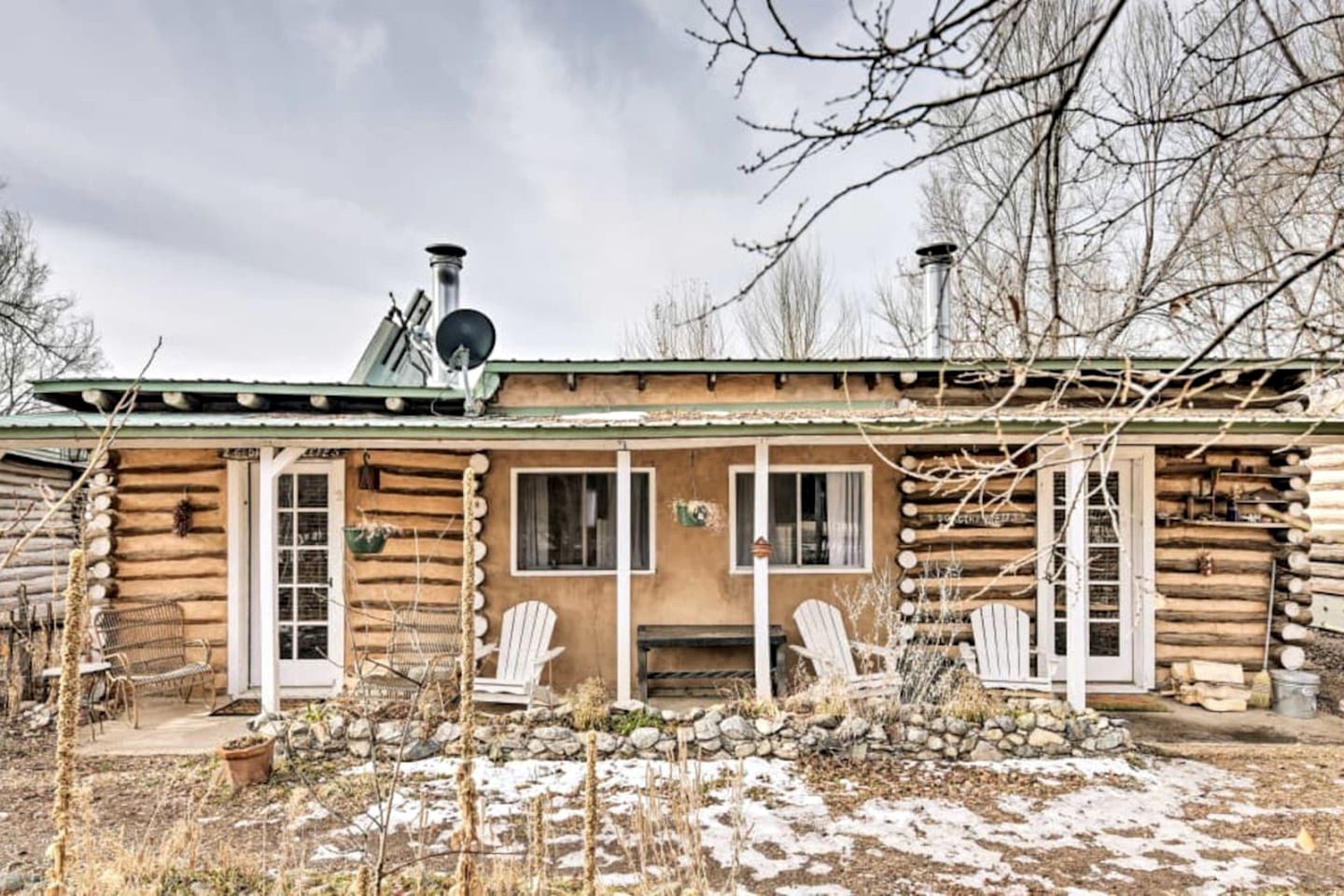 Charming Log Cabin Rental on Eco-Farm near Taos Ski Valley