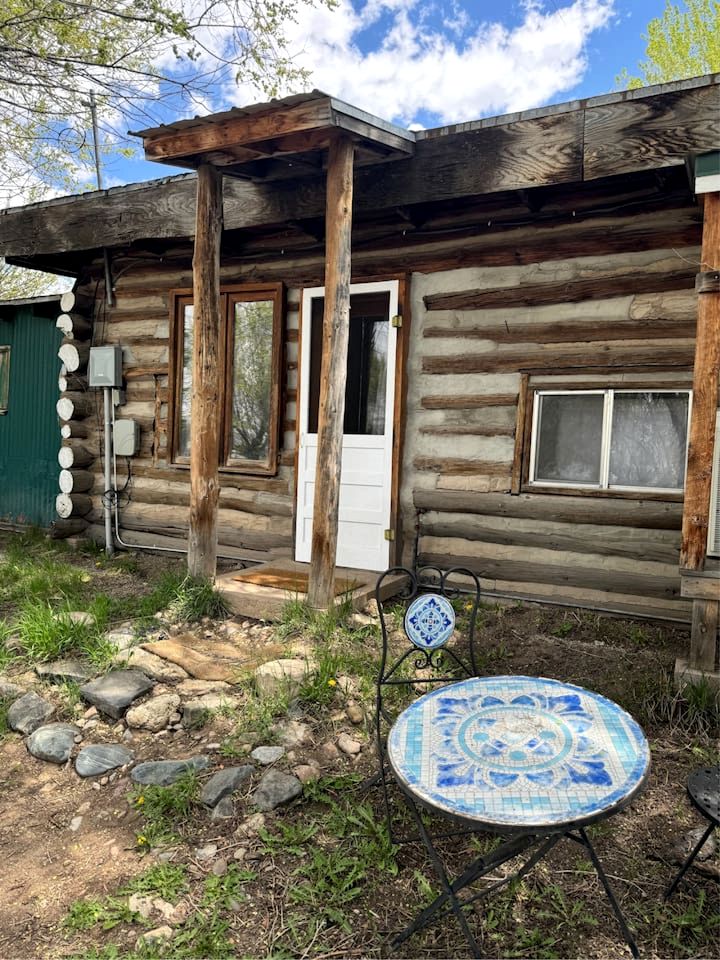 Rustic Log Cabin on Eco-Friendly Farm near Taos, New Mexico