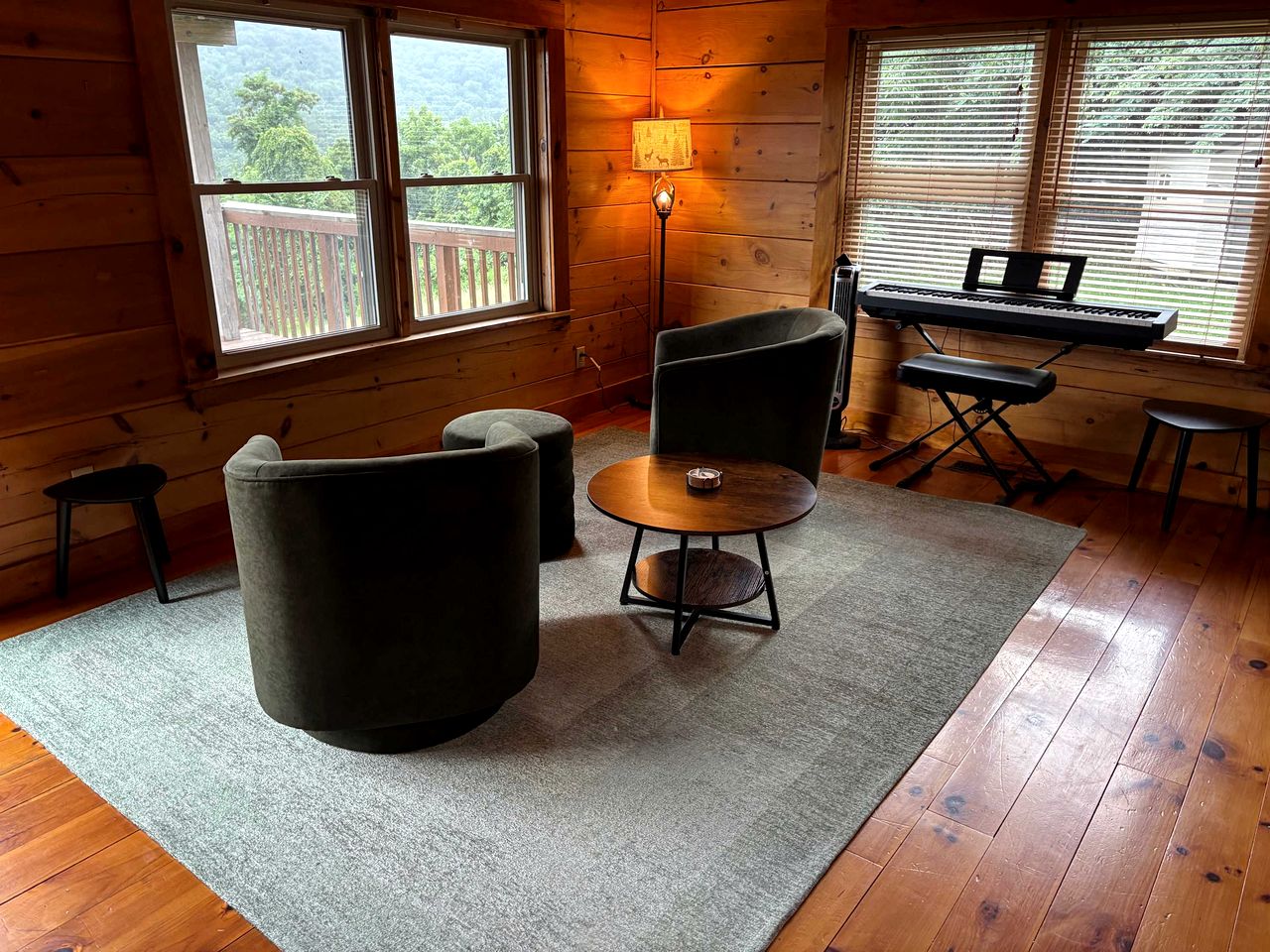 Peaceful Log Cabin on Private Acres with Creek & Pond in Rileyville, Virginia