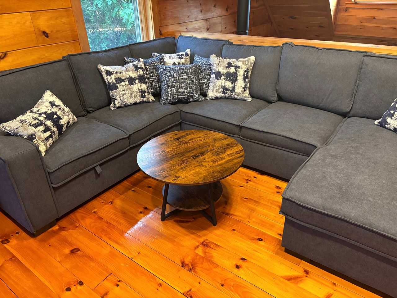 Peaceful Log Cabin on Private Acres with Creek & Pond in Rileyville, Virginia