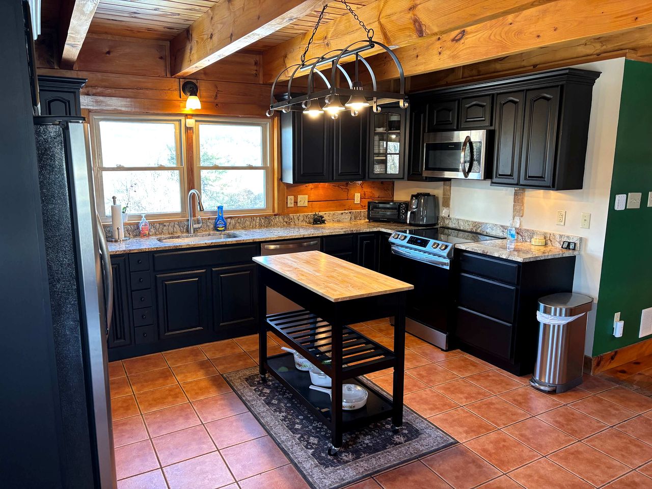 Peaceful Log Cabin on Private Acres with Creek & Pond in Rileyville, Virginia