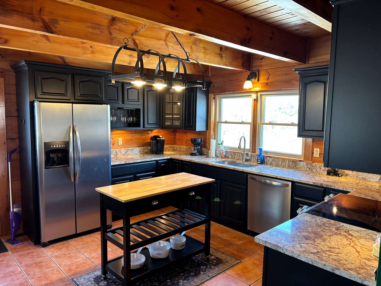 Peaceful Log Cabin on Private Acres with Creek & Pond in Rileyville, Virginia