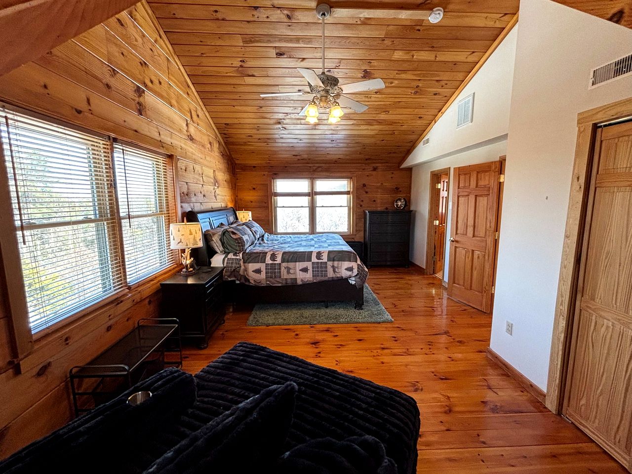 Peaceful Log Cabin on Private Acres with Creek & Pond in Rileyville, Virginia