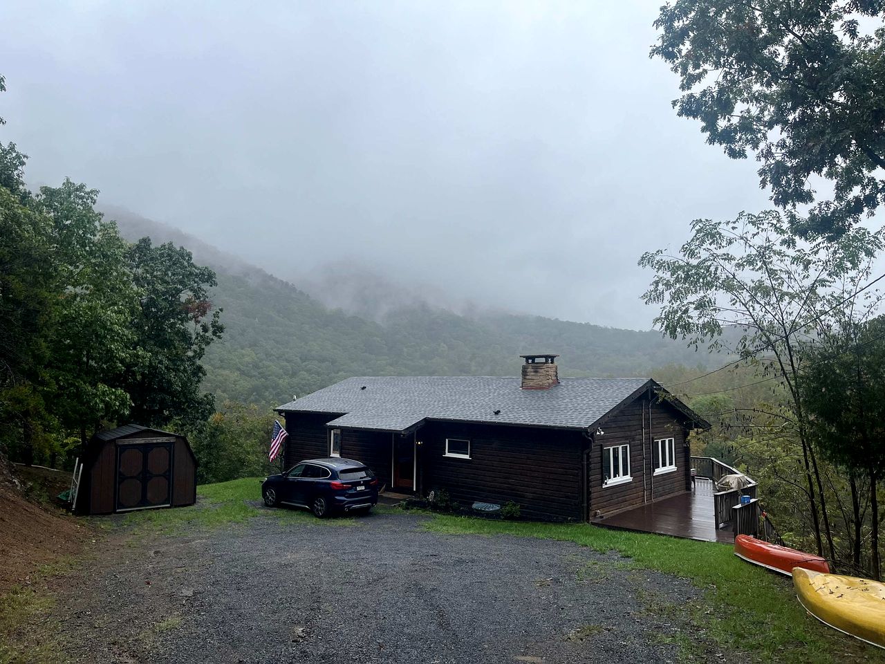 Secluded, Solar Powered Log Cabin on the Great Cacapon River, Perfect for Large Group Getaways to the West Virginia Wilderness