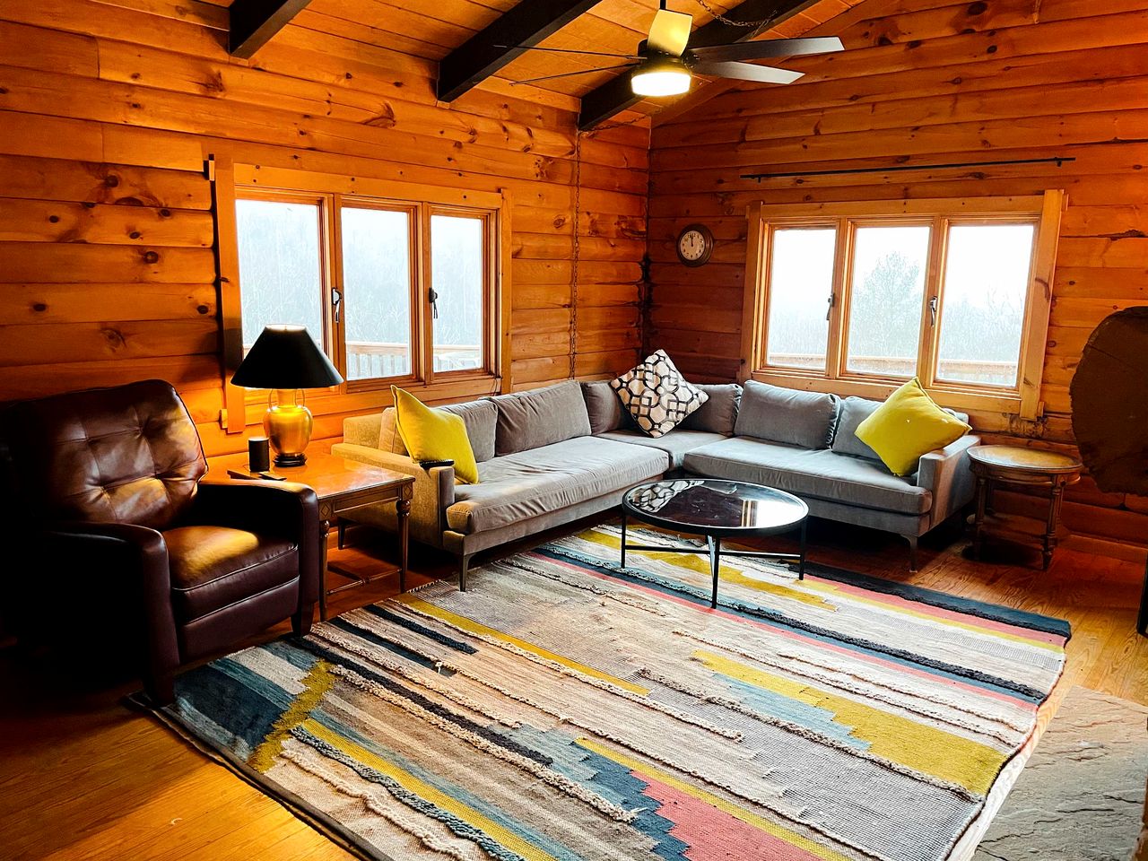 Secluded, Solar Powered Log Cabin on the Great Cacapon River, Perfect for Large Group Getaways to the West Virginia Wilderness
