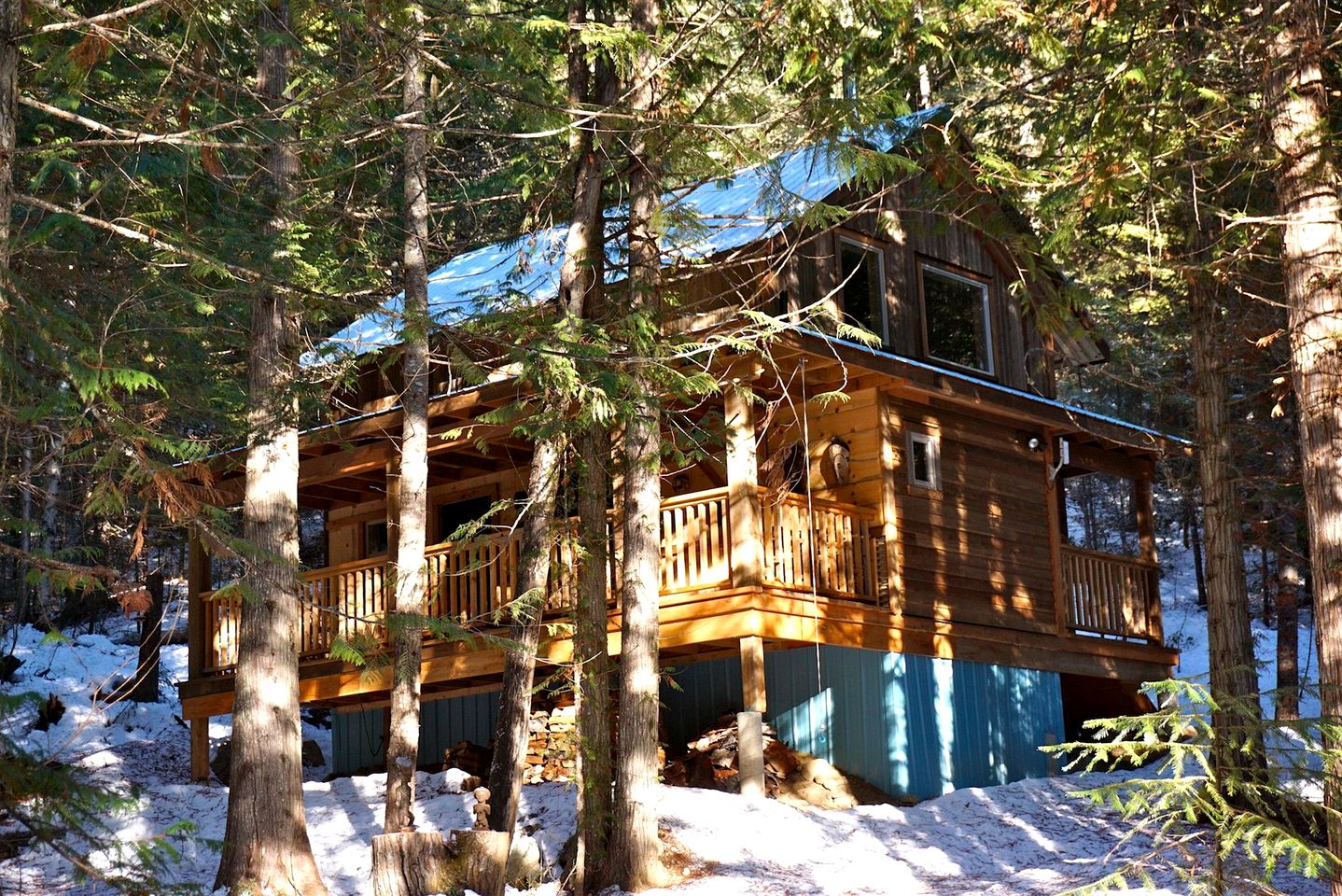 Secluded African-Themed Cabin Rental in a Tranquil 42-Acre Forest near Nelson, British Columbia