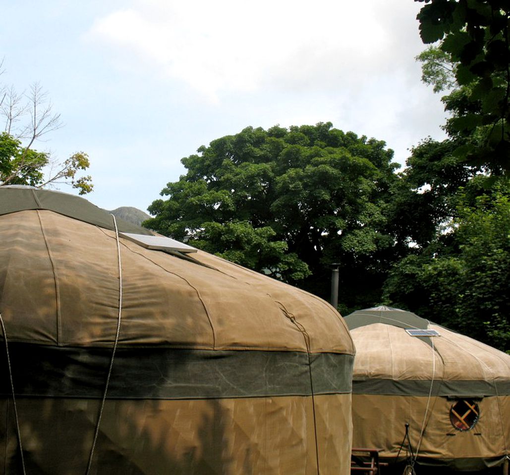 Luxury Yurts Surrounded by Rolling Hills and Mountains near Ambleside, England