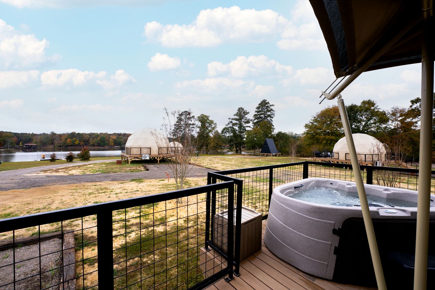 Intimate Safari Tent with Hot Tub and Deck in Cedar Bluff, Alabama