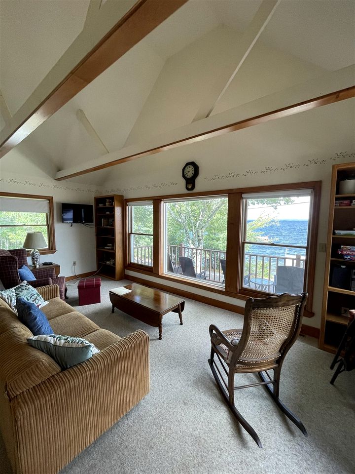 Cozy Lake Front Cabin with Private Beach Access and Stunning Views of Sebago Lake in Frye Island, Maine