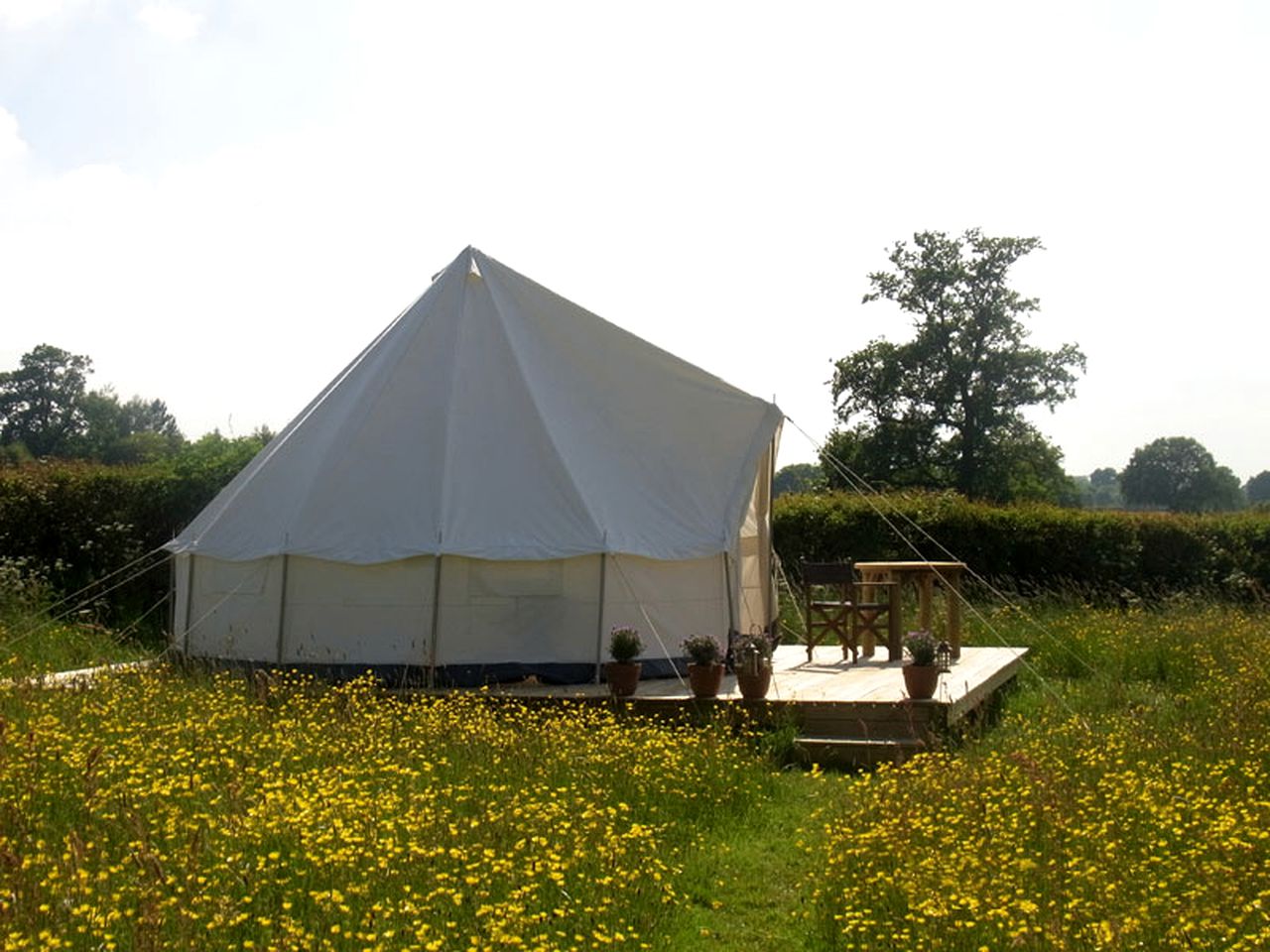 Lovely Bell Tents for Hire Encircled by Countryside in Herefordshire, England