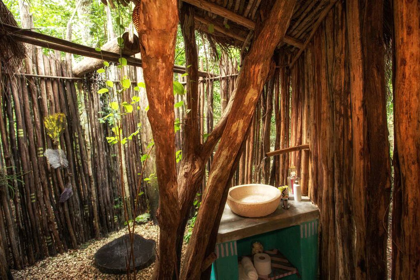 Glamping Hut Rental with Shared Outdoor Pool on the Yucatan Peninsula near Tulum, Mexico