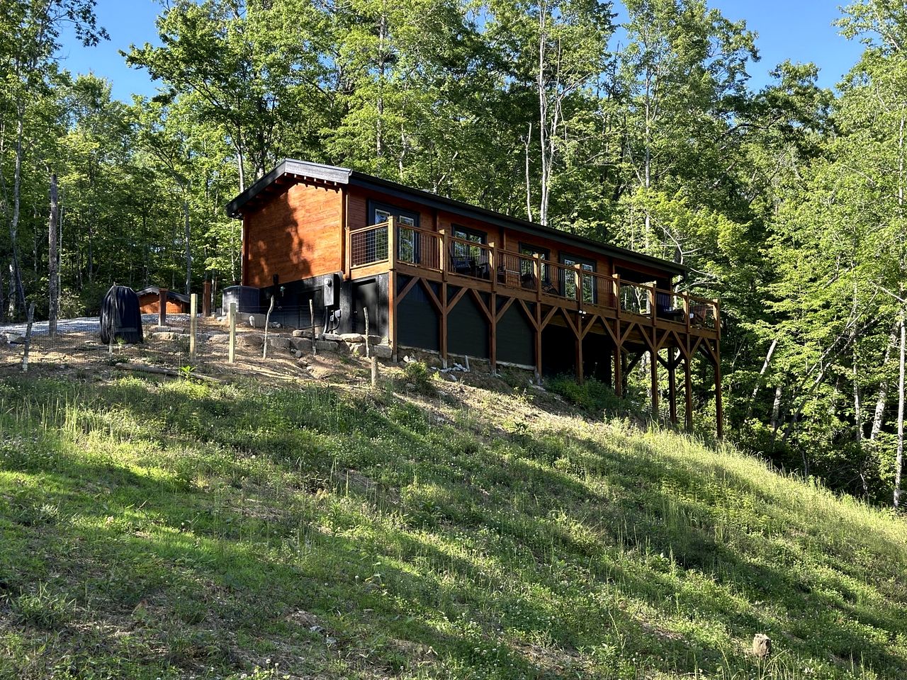 Luxurious Dog-Friendly Cabin with Fireplace, Surrounded by Forest for a Cozy Couples Getaway in the Mountains in North Carolina