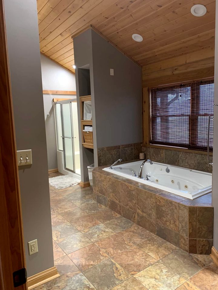 Luxurious Cabin Retreat with Heated Pool and Scenic Creek Views in Wayne Township, IN
