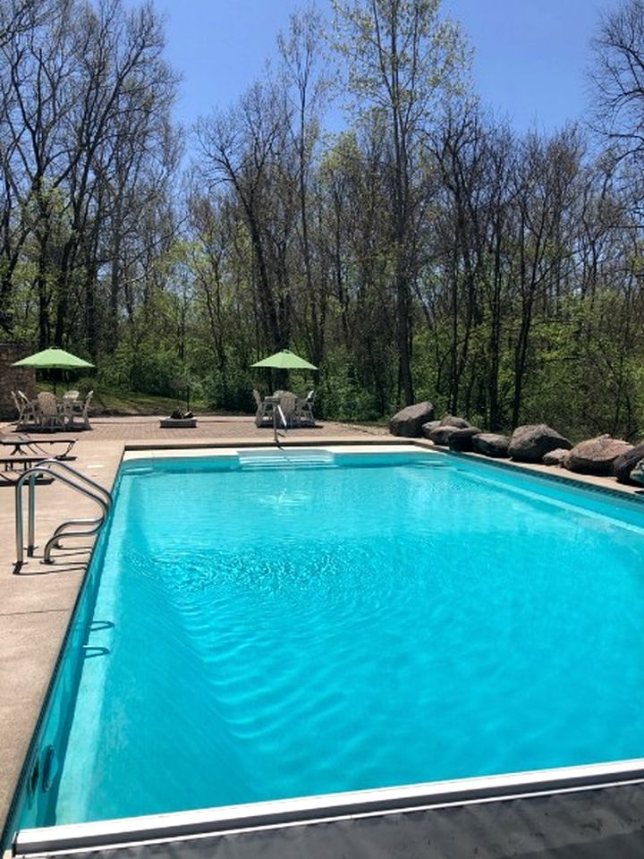 Luxurious Cabin Retreat with Heated Pool and Scenic Creek Views in Wayne Township, IN