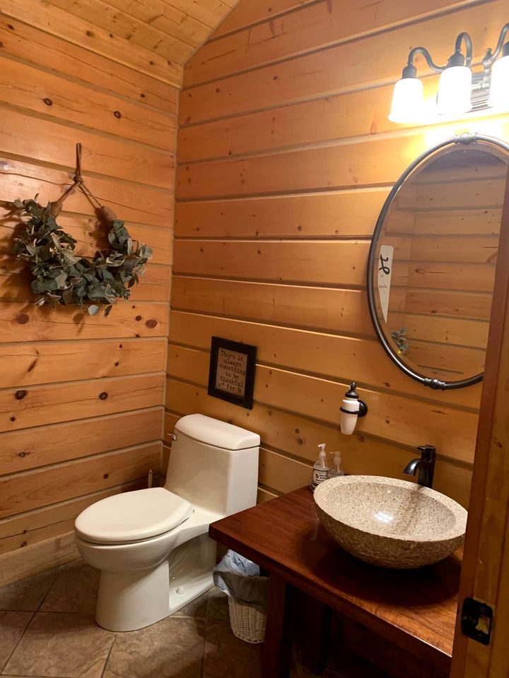 Luxurious Cabin Retreat with Heated Pool and Scenic Creek Views in Wayne Township, IN