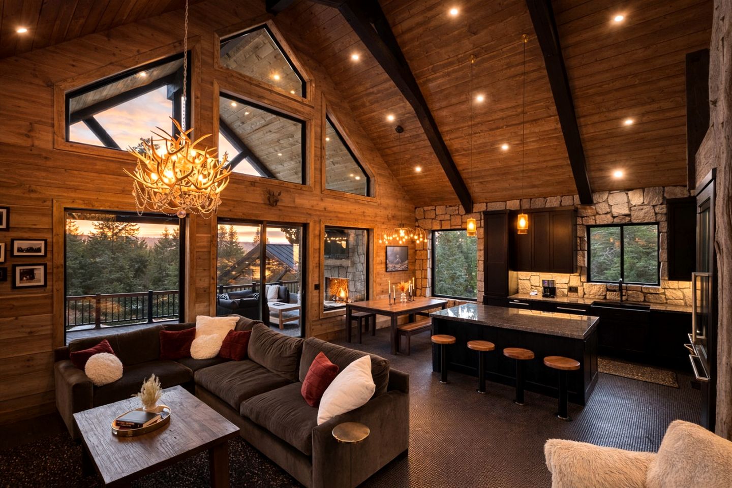 Luxurious Mountain Cabin with Sauna, Hot Tub, and Outdoor Fireplace, Perfect for a Relaxing Weekend Getaway in Utah