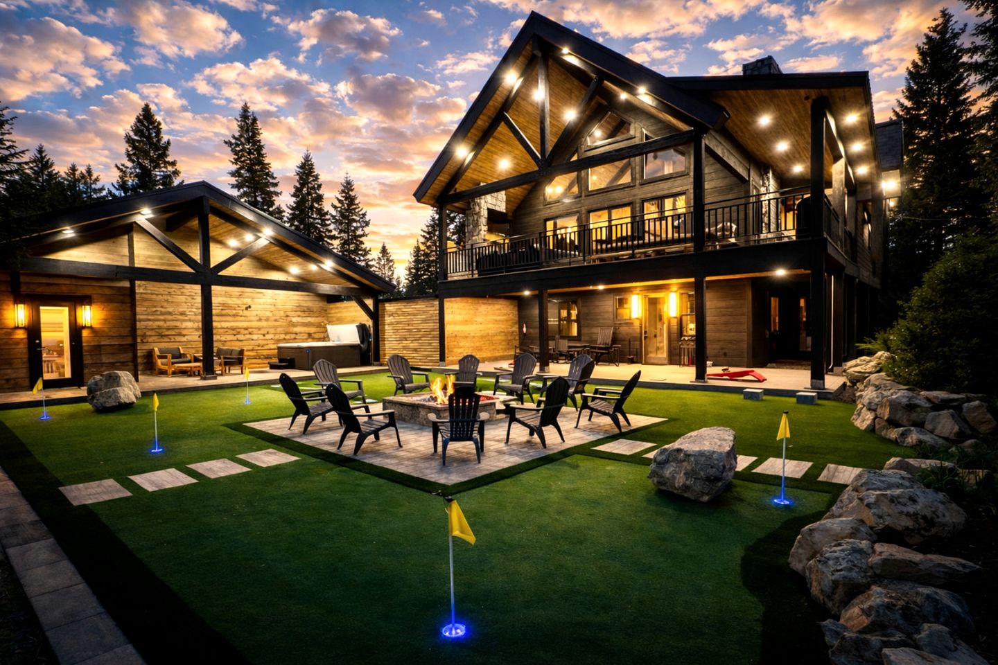 Luxurious Mountain Cabin with Sauna, Hot Tub, and Outdoor Fireplace, Perfect for a Relaxing Weekend Getaway in Utah