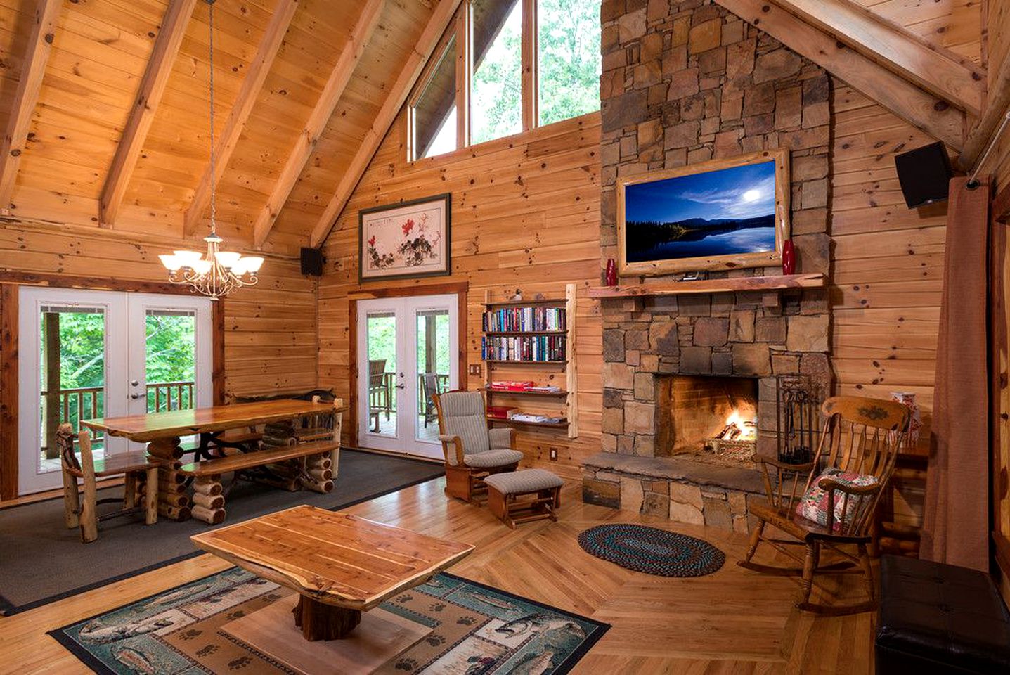 Log Cabin Rental in Mill Spring near Lake Lure, North Carolina