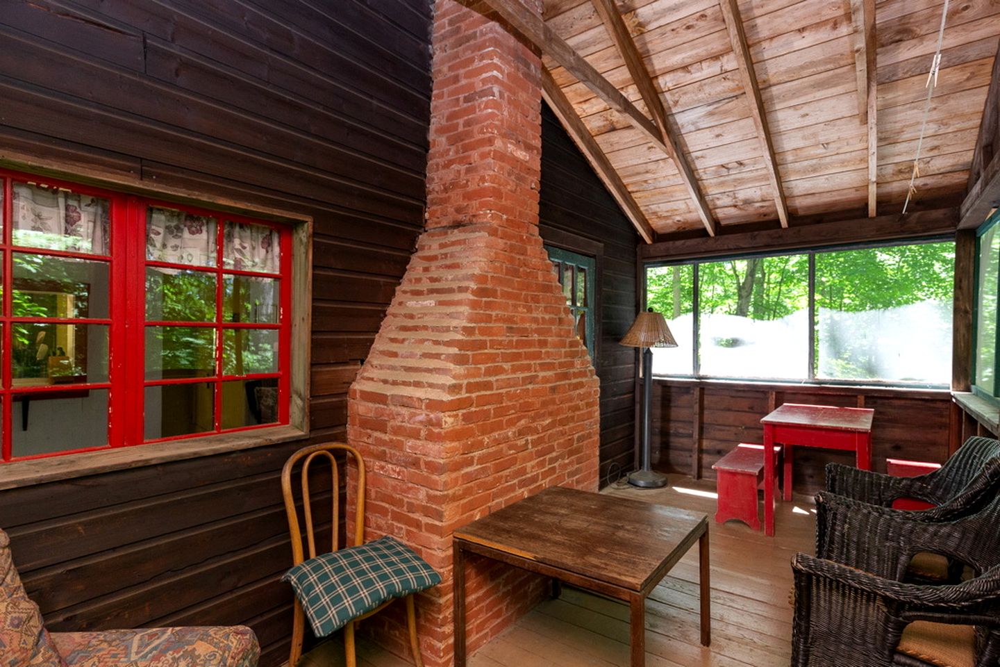 Luxury Camping Cabin with Fireplace near Hanover, New Hampshire