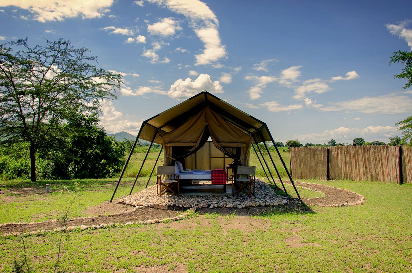 Luxury Camping Safari Tent in Stunning Queen Elizabeth National Park in Uganda