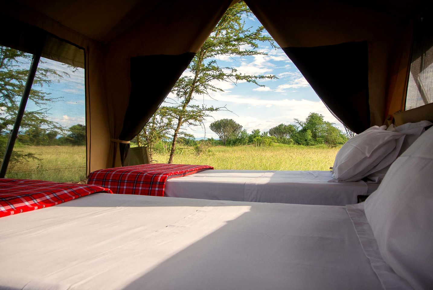 Luxury Camping Safari Tent in Stunning Queen Elizabeth National Park in Uganda