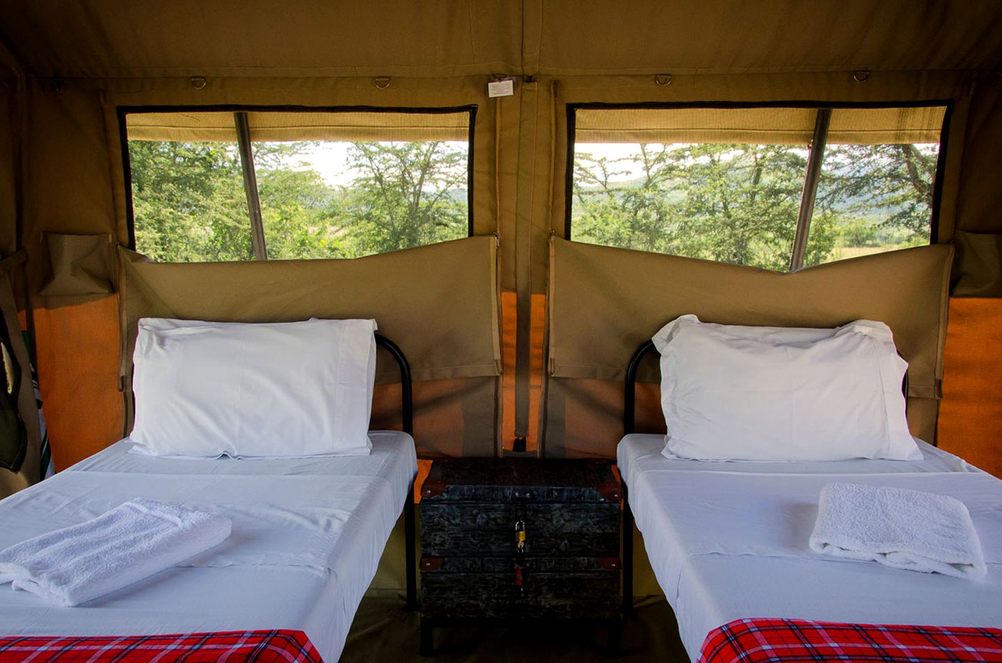 Luxury Camping Safari Tent in Stunning Queen Elizabeth National Park in Uganda