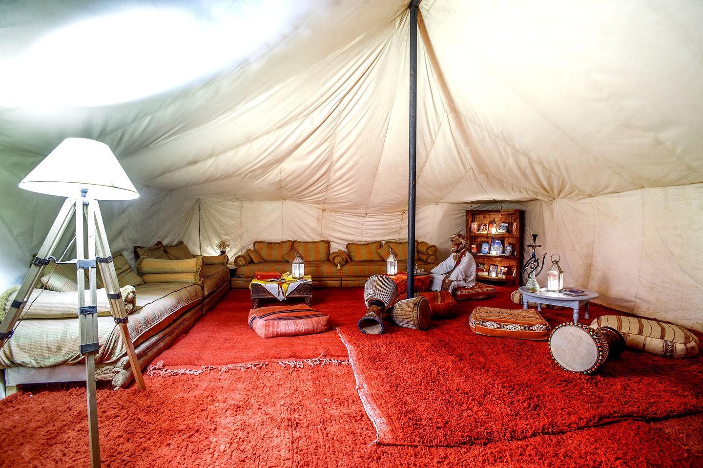 Luxury Camping Tent in the Erg Chigaga Dunes of the Sahara Desert, Morocco