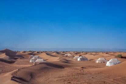 Luxury Camping Tent in the Erg Chigaga Dunes of the Sahara Desert, Morocco photo 2