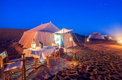 Luxury Camping Tent in the Erg Chigaga Dunes of the Sahara Desert, Morocco photo 4