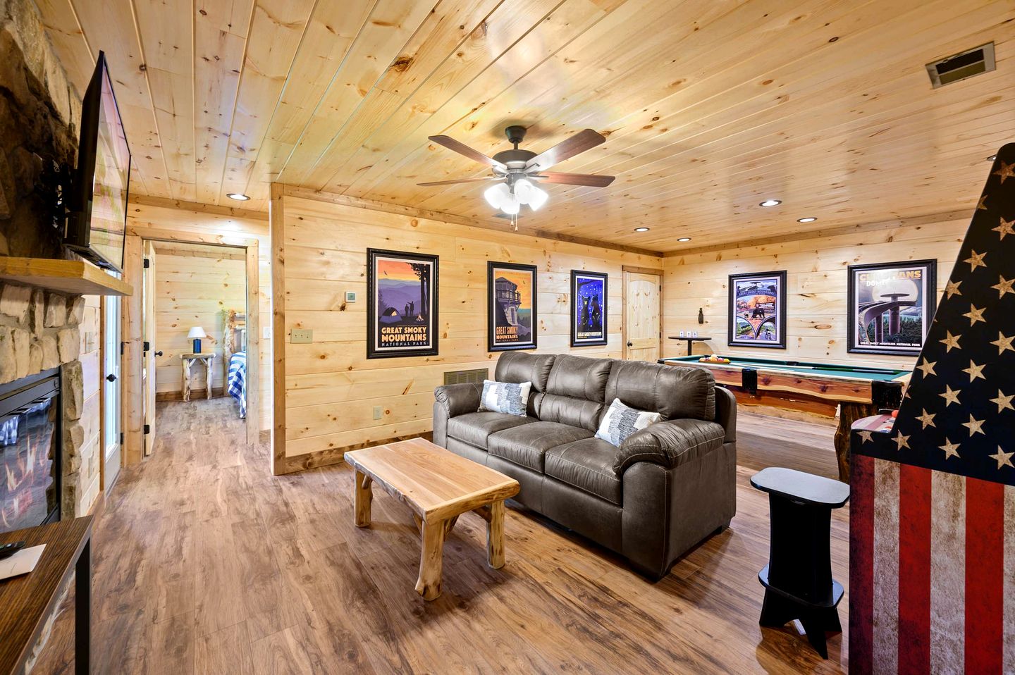Luxury Gatlinburg Cabin with Game Room & Hot Tub near Trolley in Gatlinburg, Tennessee