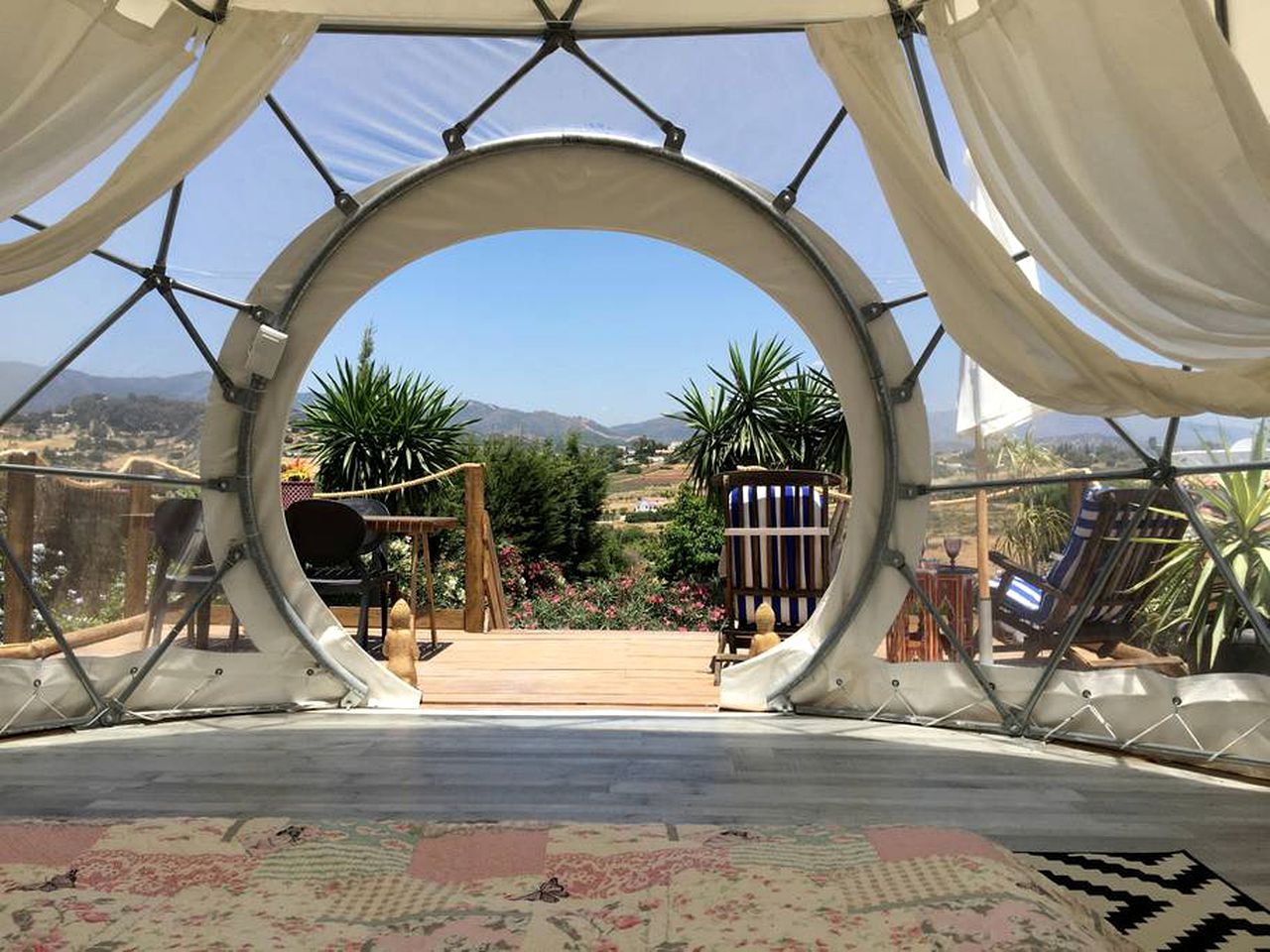 Luxury Dome Rental with Stunning Mountain Views for a Glamping Getaway near Malaga, Spain