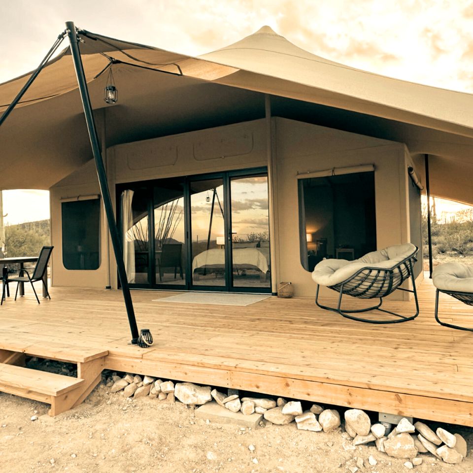 Luxury Glamping Retreat with Private Desert Trails near Saguaro National Park, Tucson Arizona