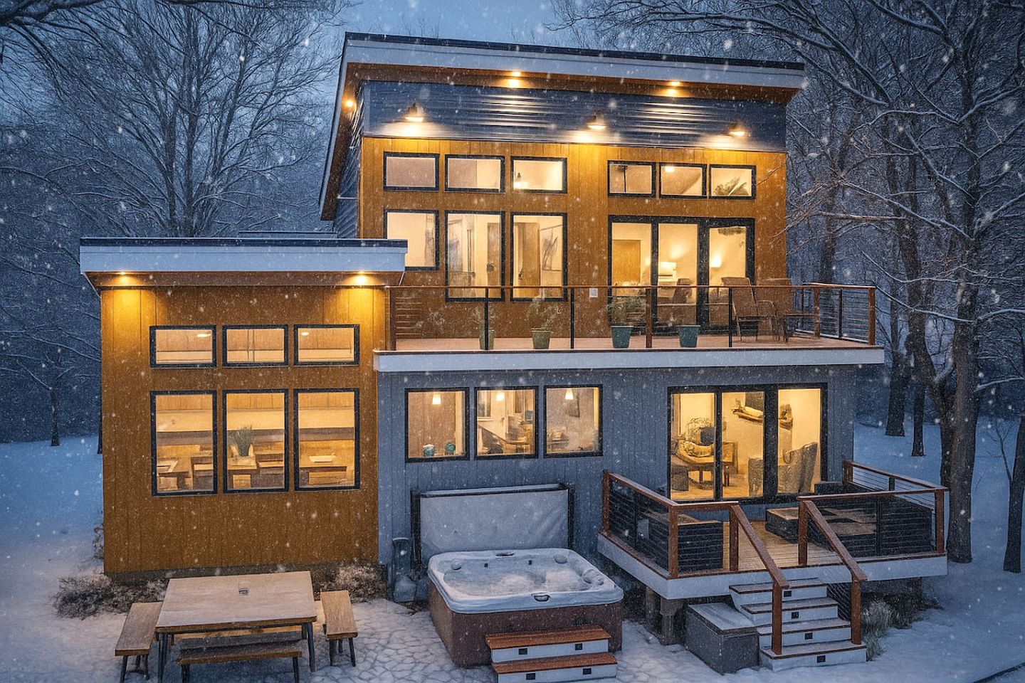 Luxury Lakefront Cabin with Breathtaking Living Spaces in New Hampshire