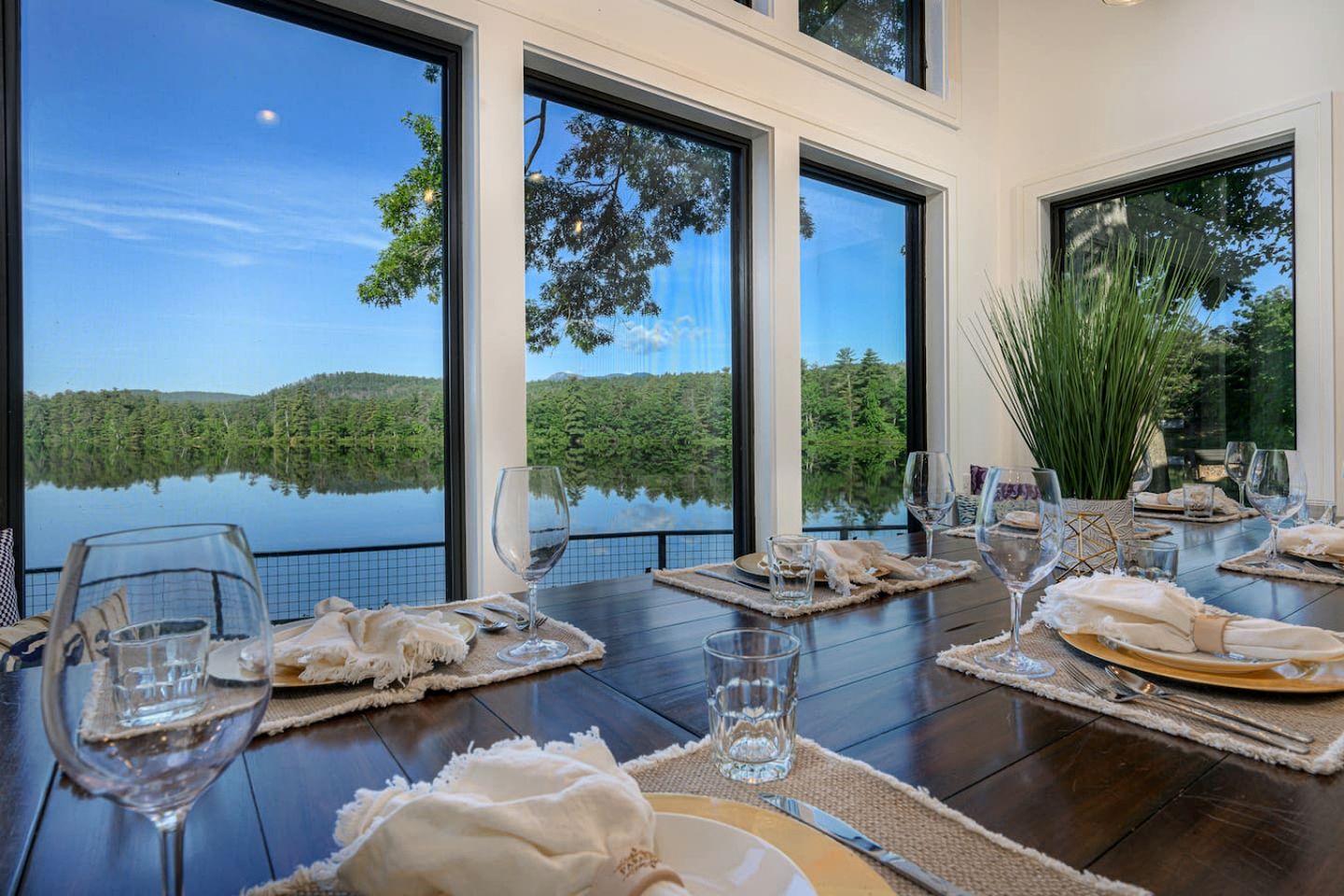 Luxury Lakefront Cabin with Breathtaking Living Spaces in New Hampshire