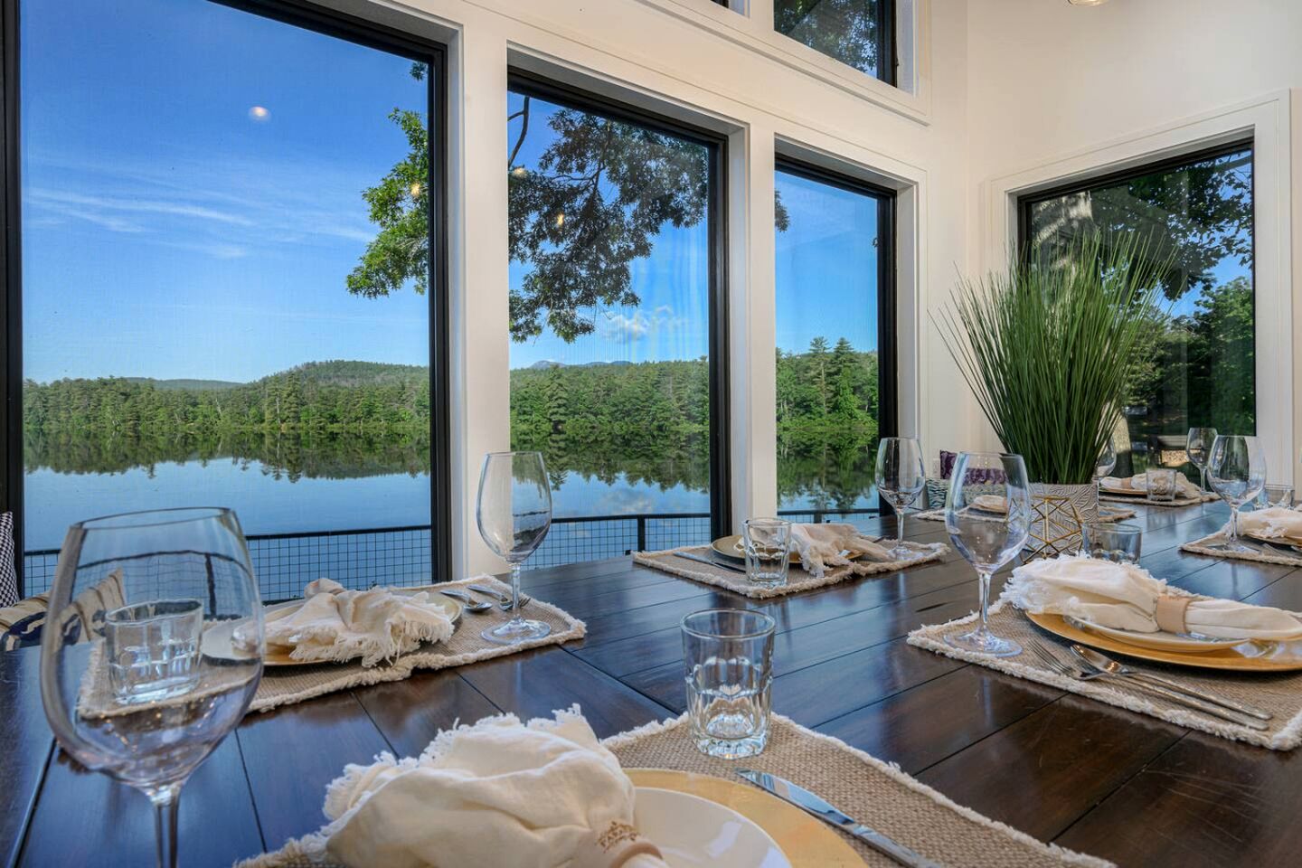 Luxury Lakefront Cabin with Breathtaking Living Spaces in New Hampshire