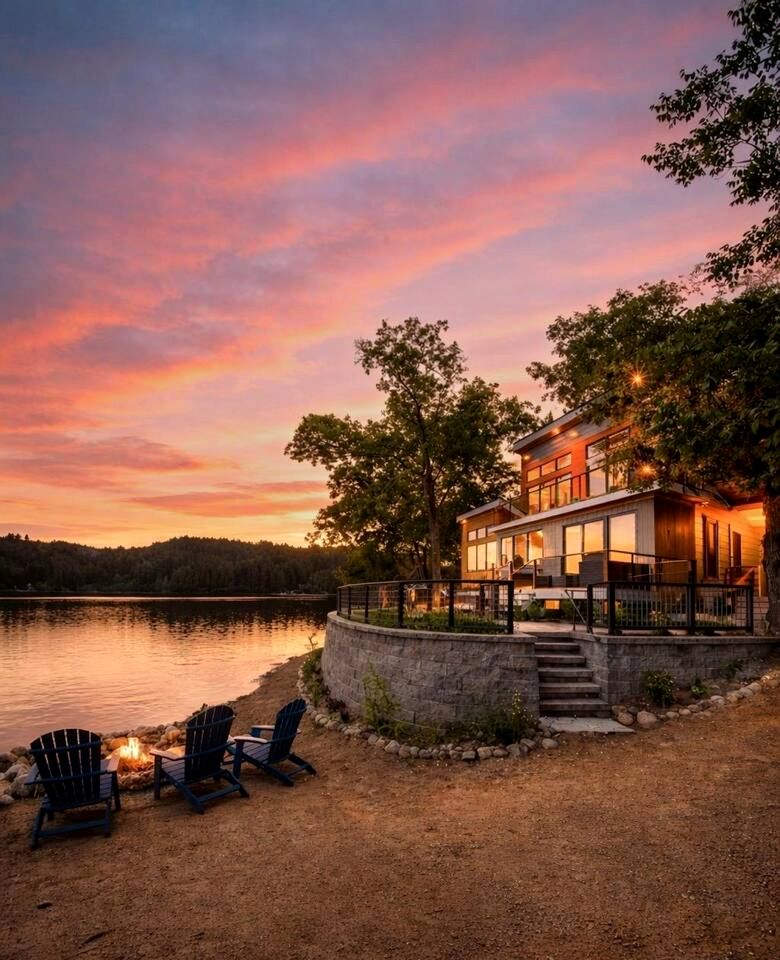 Luxury Lakefront Cabin with Breathtaking Living Spaces in New Hampshire