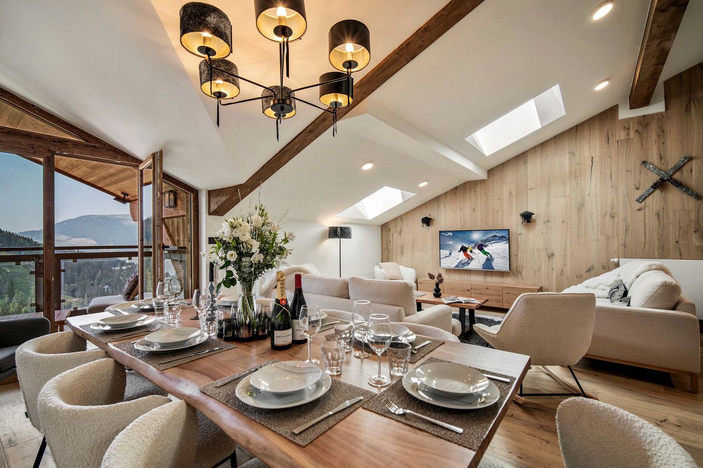 Luxury Alpine Penthouse with Private Sauna near Ski Lifts in Courchevel, France