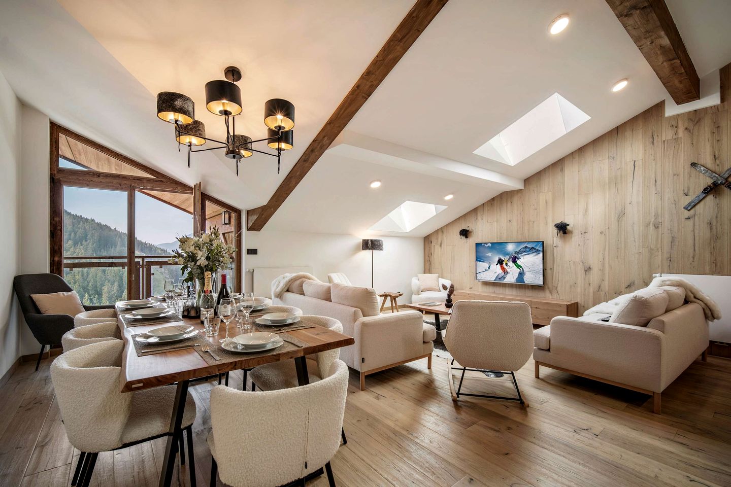 Luxury Alpine Penthouse with Private Sauna near Ski Lifts in Courchevel, France