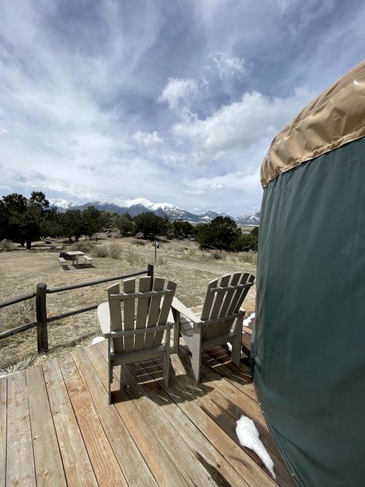 Luxury Retreat Under the Stars: Glamping Yurt in the Serene Colorado Wilderness