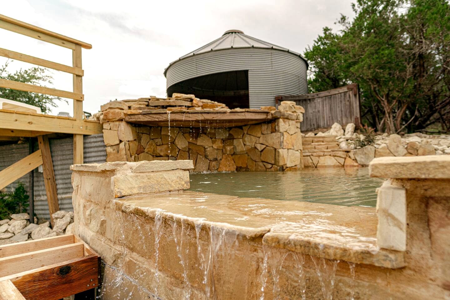 Scenic Hill Country Safari Tent Retreat with Hot Tub near Lake Travis in Marble Falls, Texas