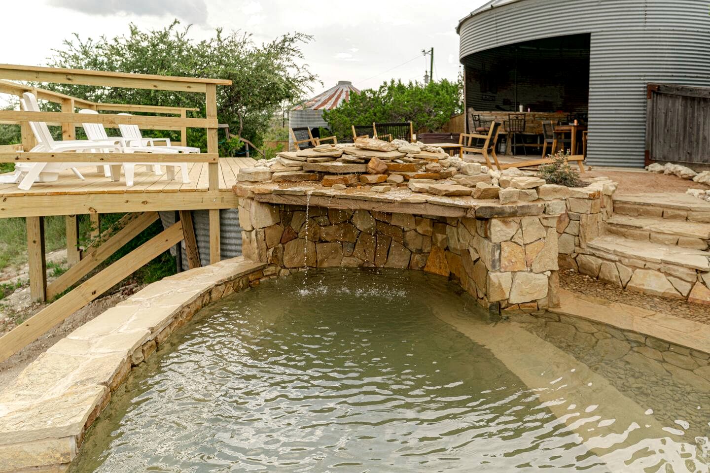Scenic Hill Country Safari Tent Retreat with Hot Tub near Lake Travis in Marble Falls, Texas