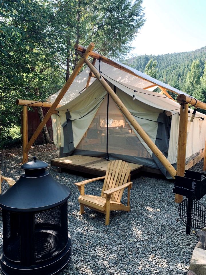 Glamping! Luxury Tent Explorer in Idleyld Park, OR