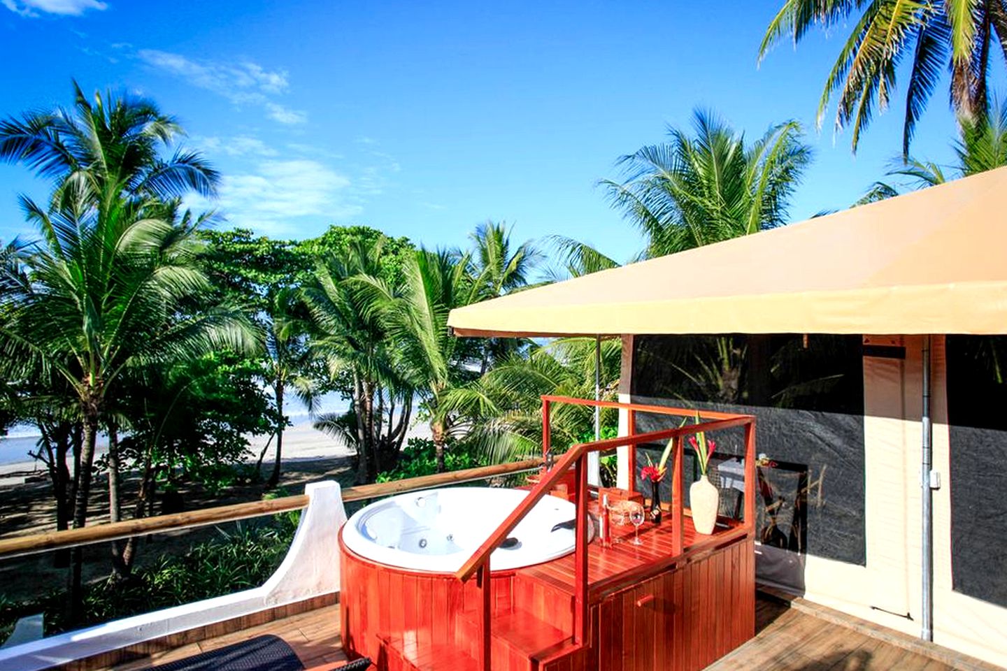 Luxury Tent with a Private Jacuzzi and Beachfront Views in Santa Teresa, Costa Rica