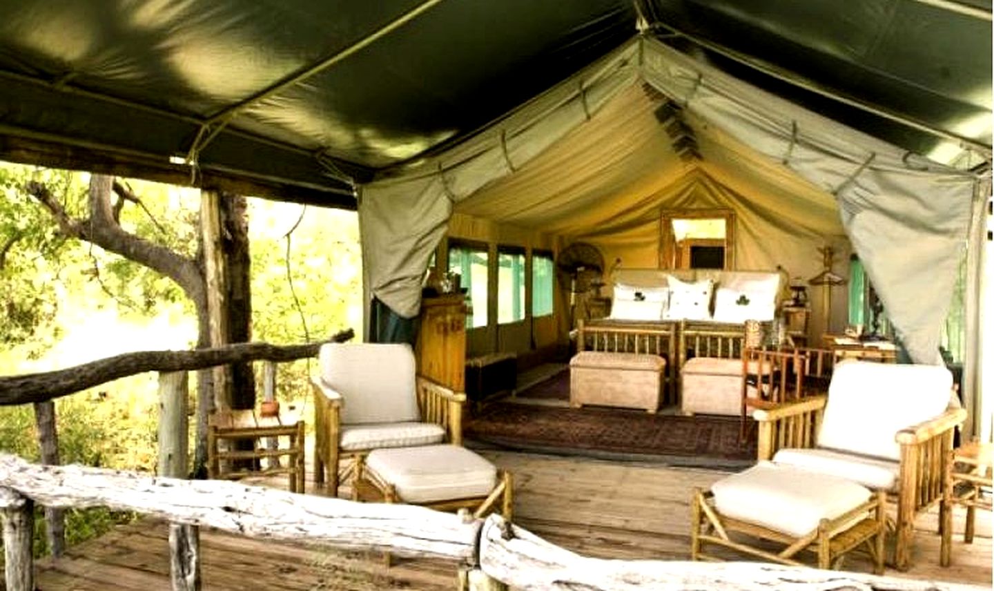 Luxury Tents in the Moremi Game Reserve of Botswana