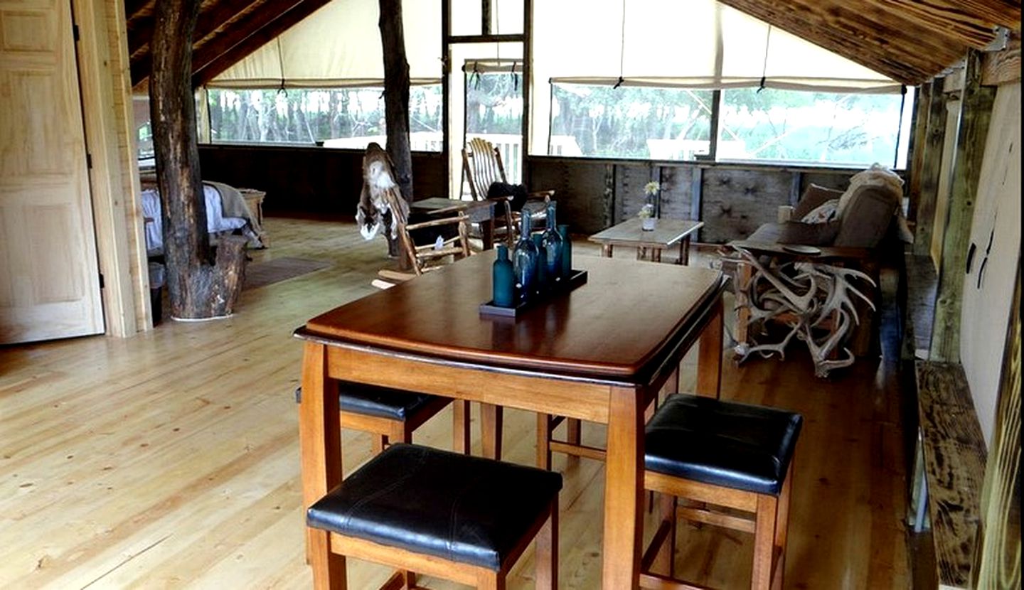 Luxury Tents Situated Within Nature Preserve in Central Wisconsin