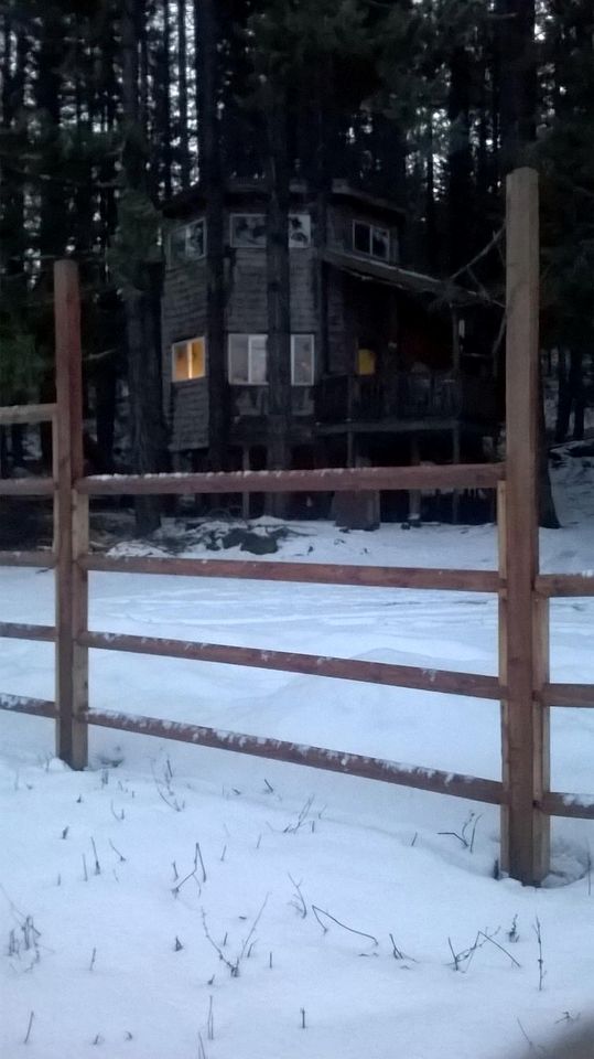 Tree House Style Cabin Nestled at the Foot of Scenic Snow-Capped Mt. Adams, Washington