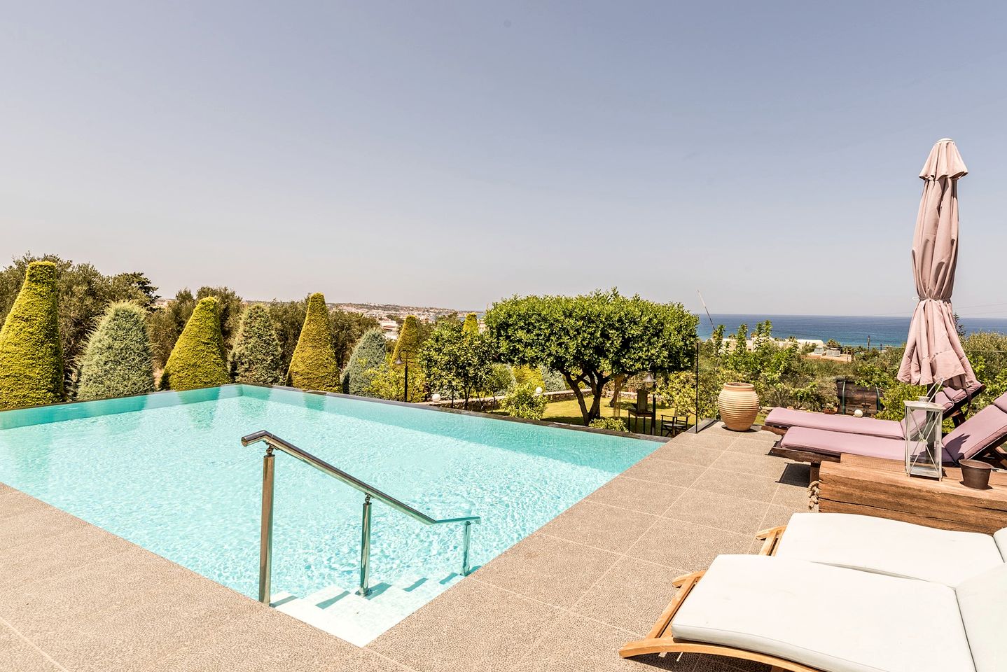 Spectacular Holiday Villa with Private Saltwater Pool near Port of Hersonisos, Crete