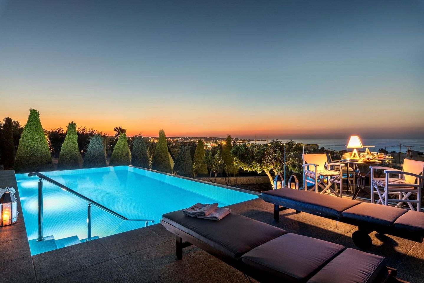 Spectacular Holiday Villa with Private Saltwater Pool near Port of Hersonisos, Crete